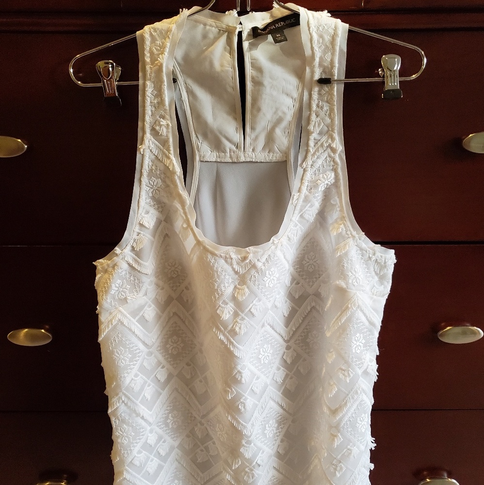 White Textured Tank from Banana Republic